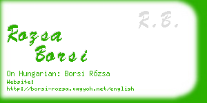 rozsa borsi business card